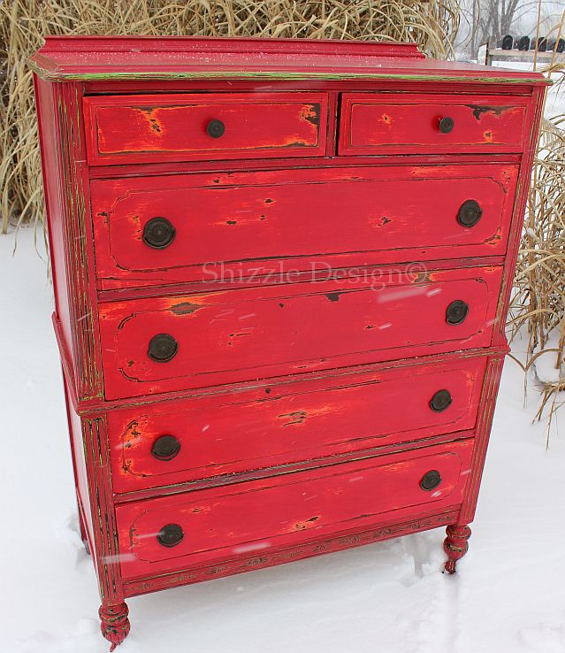 Fireworks Red Shizzle Design Paint Studio American Paint Company highboy chalk clay dresser best ideas tips layering 7 Home Turf 1