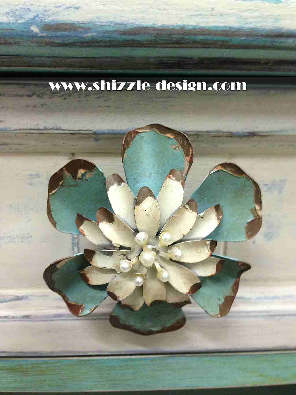 Shizzle Design chalk and clay painted furniture coffee table turquoise American Paint Company Women's Expo ideas color inspiration